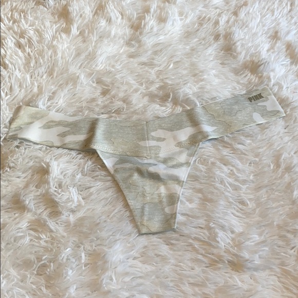 PINK Victoria's Secret Other - NIP VS PINK SNOW CAMO TAGLESS THONG